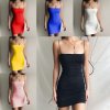 Pouzdrové mini šaty se špagátovými ramínky ve více barvách