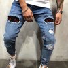Pánské jarní trhané džíny s podšitím