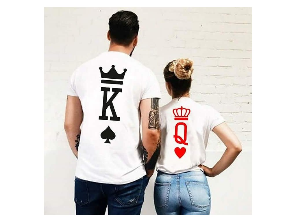Originálne partnerská trička K + Q - OBLECSITO.SK