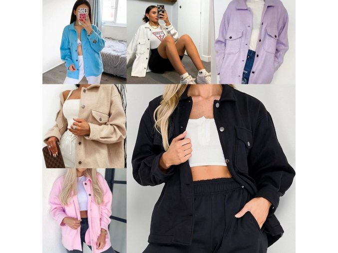 NEW - dámska módna ľahká zimná bunda s vreckami vo viacerých farbách
