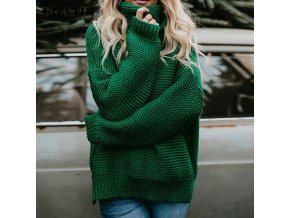 Jesenný huňatý sveter s rolákom - 3 farby