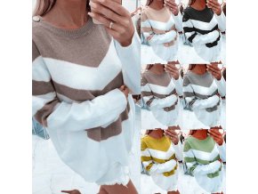 Dámske svetrové šaty s drevenými gombíkmi - 6 farieb