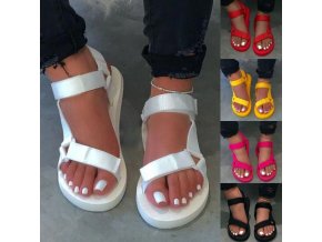 Dámske pohodlné jednofarebné sandále - viac farieb