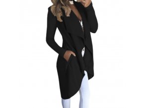 2017 Woman Solid Long Sleeve Casual Coat Turn down Collar Pocket Autumn Winter Women Jackets Open