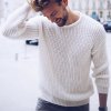 Pánsky štýlový pletený sveter s nápletom
