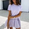 Krásne jednofarebné šaty s volánikovou sukňou - viac farieb