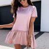 Krásne jednofarebné šaty s volánikovou sukňou - viac farieb