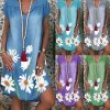 Ležérne letné džínsové šaty s potlačou kvetín - viac farieb až 3XL
