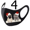 Rúška - čierne vianočné rúško s roztomilou potlačou psíkov a mačiek
