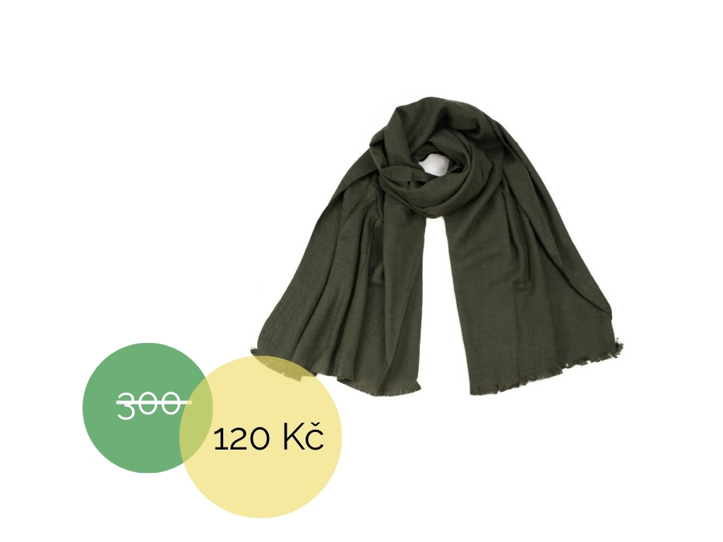 Tmavě zelená šála
