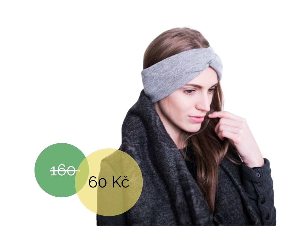 Dámská čelenka šedá