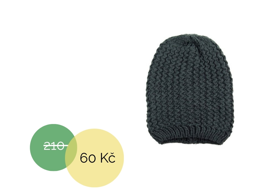 Čepice dlouhá šedá