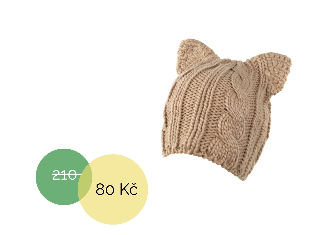 Čepice kočičí béžová