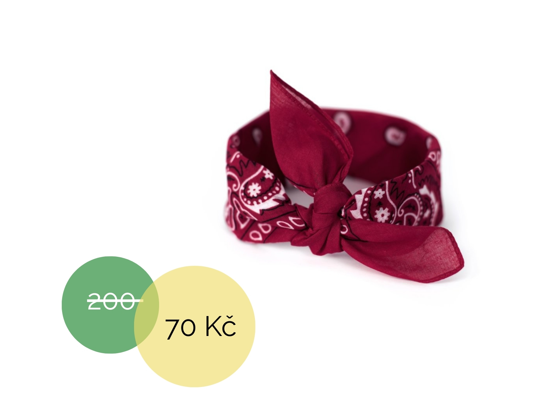 Vínový bandana šátek