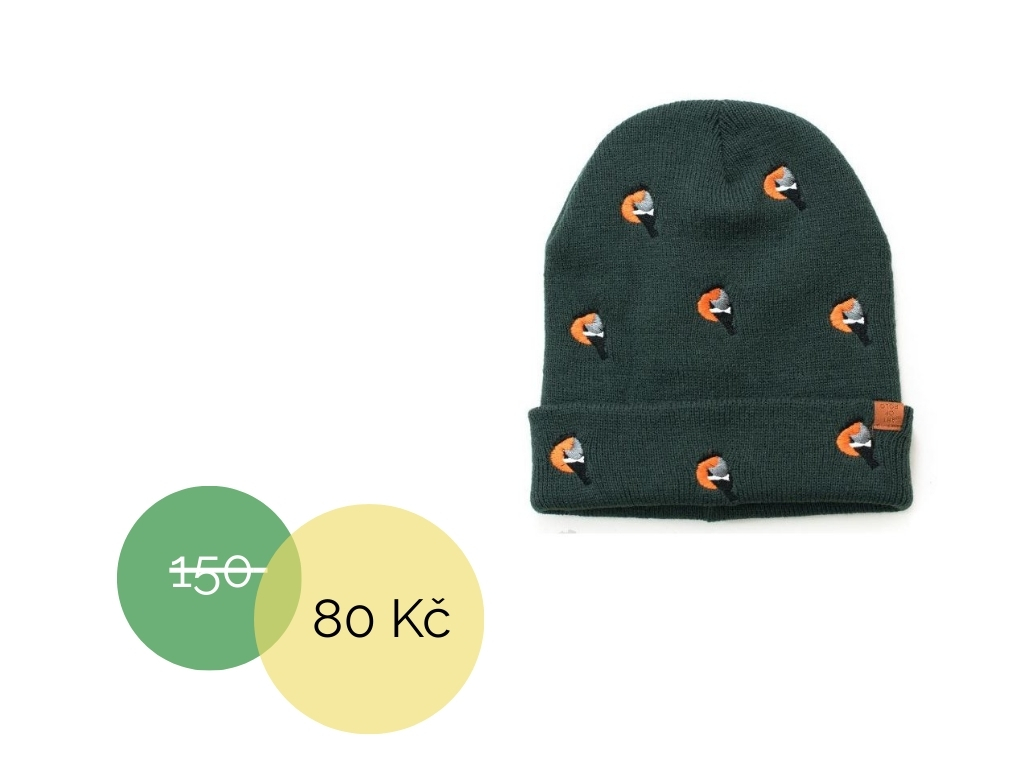 Čepice ptáčci šedá