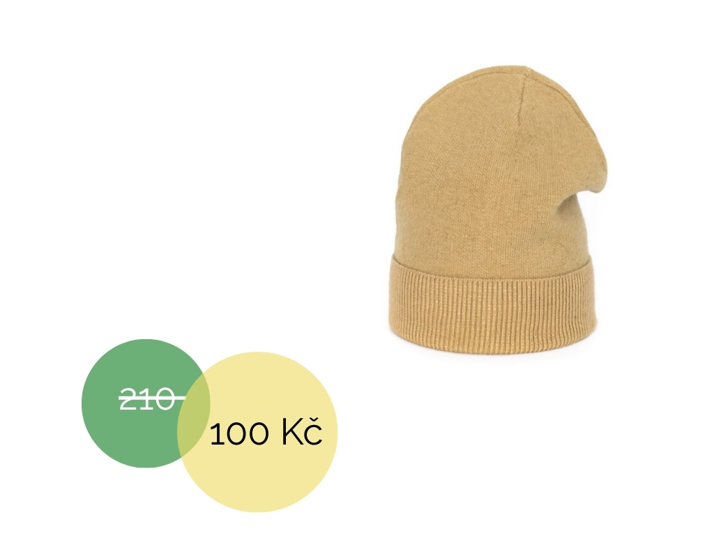 Čepice žlutá s angorou
