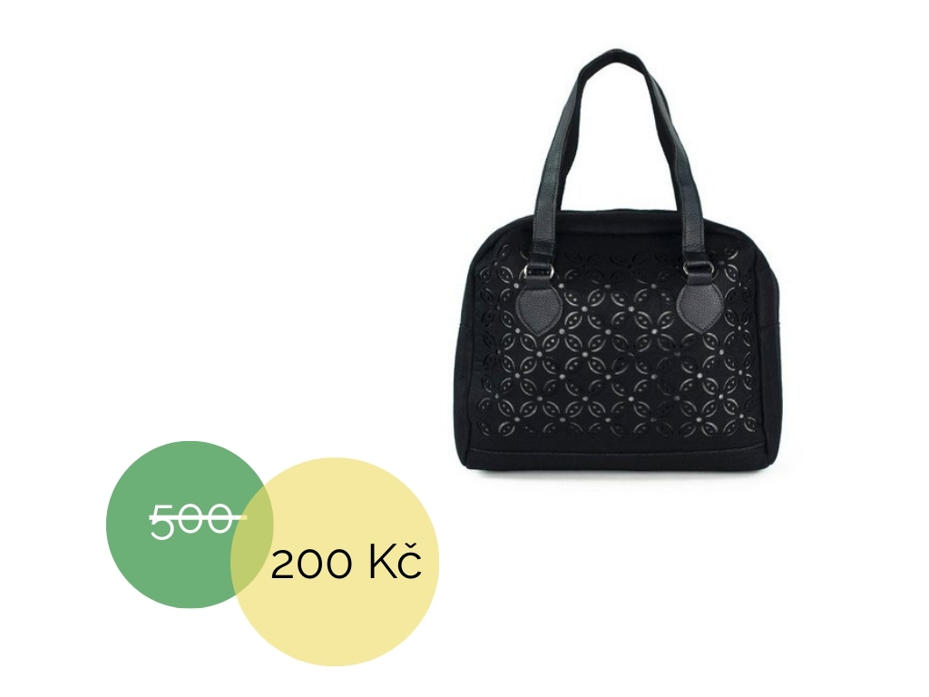 Filcová kabelka do ruky černá