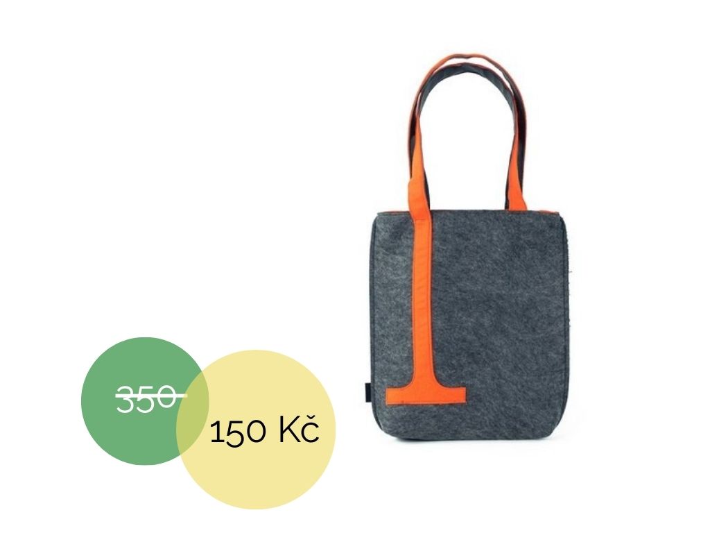 Filcová T kabelka přes rameno oranžová