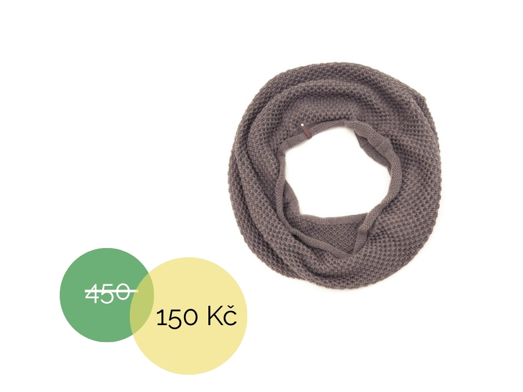Hnědá tunelová šála