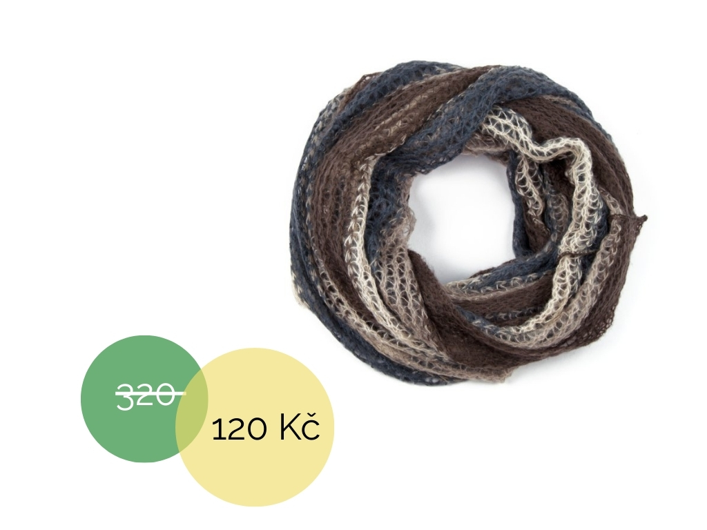 Komínová šála hnědá