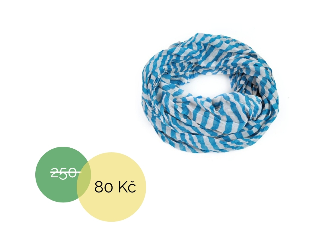 Pruhovaná komínová šála