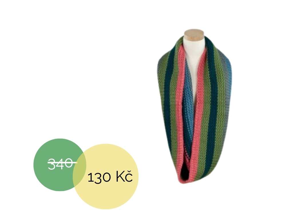 Pruhovaná tunelová šála
