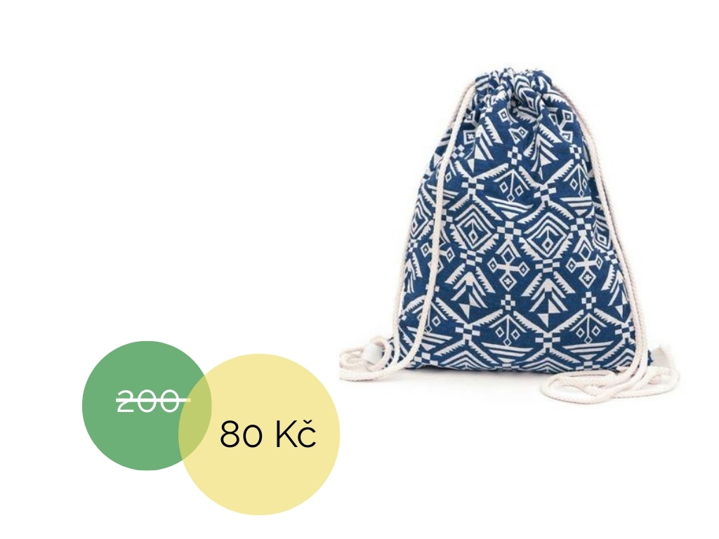 Vak na záda vzor modrá