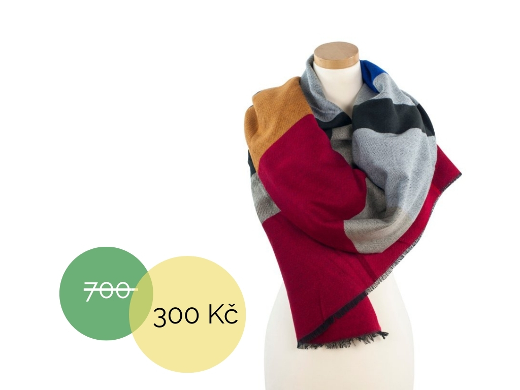 Velký barevný šál