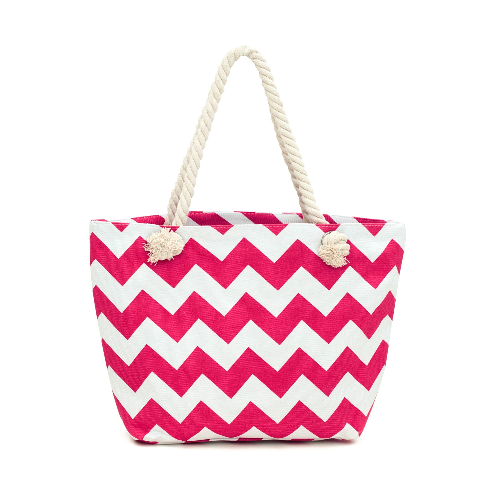 textilni-kabelka-ruzovo-bila-cik-cak-vzor