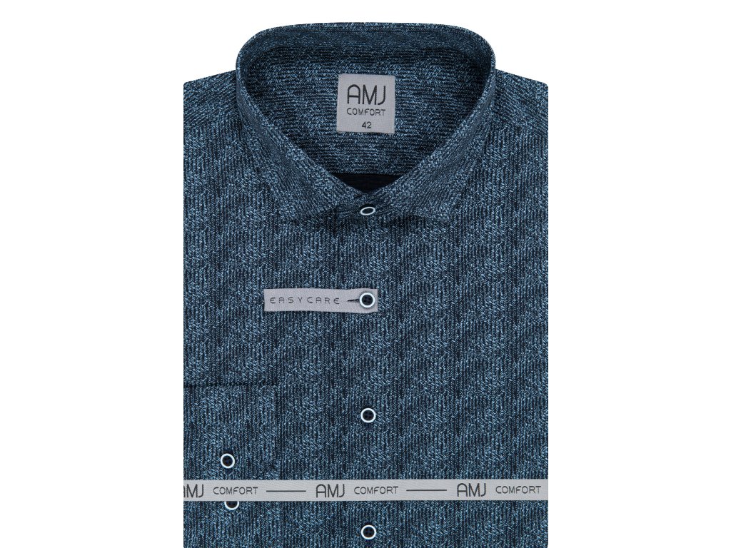 Pánská košile dlouhý rukáv AMJ VDB 1212 Classic Fit Comfort Velikost: 42