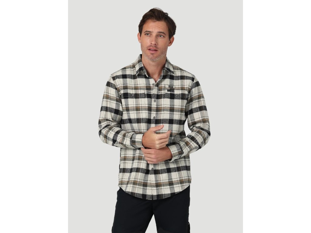 Pánská flanelová košile WRANGLER WC5GEP17A FLANNEL SHIRT Babys Breaths Velikost: M