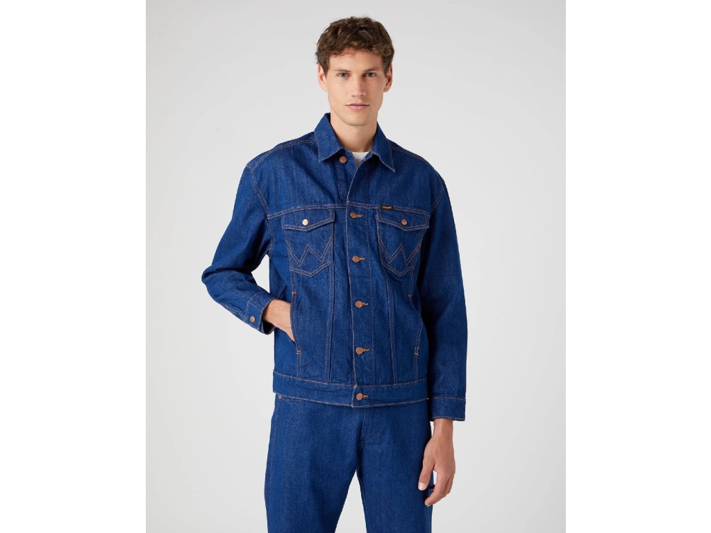 Pánská džínová bunda WRANGLER W459EIX05 ANTI FIT JACKET Wrangler Blue Velikost: XL