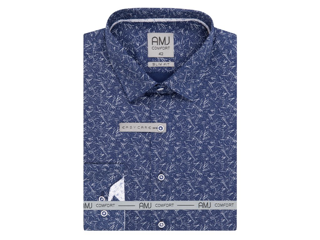 Pánská košile dlouhý rukáv AMJ VDBR 1312 CLASSIC Comfort Velikost: 51/52
