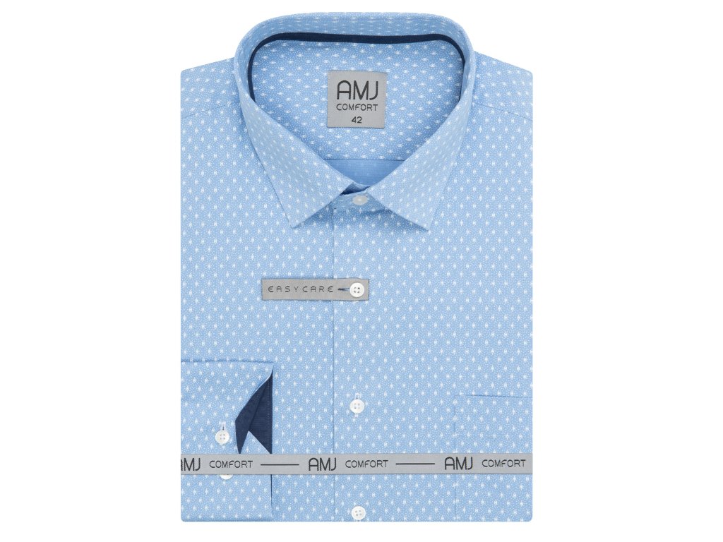 Pánská košile dlouhý rukáv AMJ VDSBR 1318 Slim Fit Comfort Velikost: 44