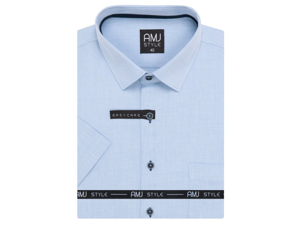 Pánská košile krátký rukáv AMJ VKSR 1381 Slim Style Velikost: 41