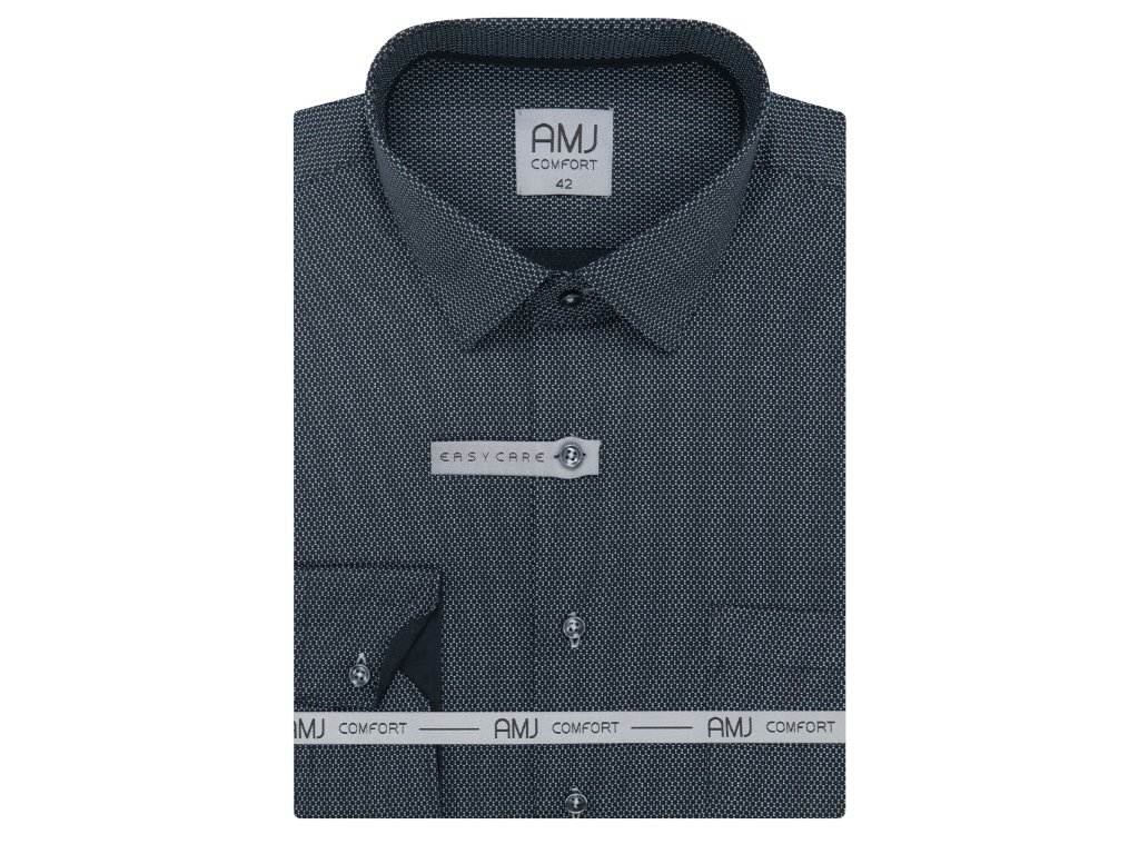 Pánská košile dlouhý rukáv AMJ VDSBR 1383 Slim Fit Comfort Velikost: 40