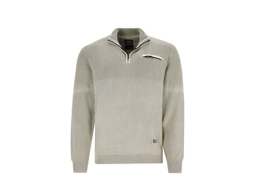 Pánský svetr s polozapínáním na zip HAJO 27681 511 Vintage Style