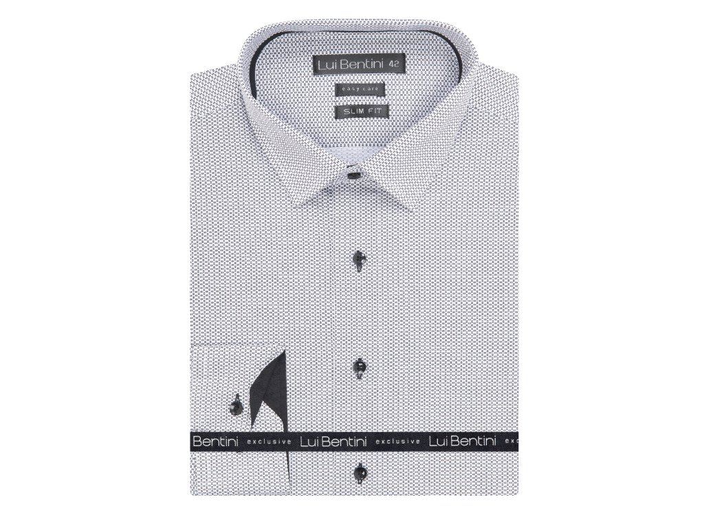 Pánská košile dlouhý rukáv AMJ Lui Bentini LDS 225 Slim Fit Velikost: 40