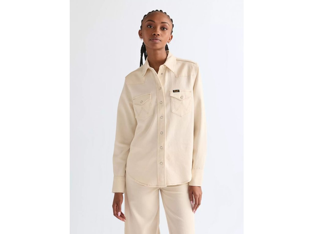 Dámská džínová košile WRANGLER 112378145 HERITAGE SHIRT Natural