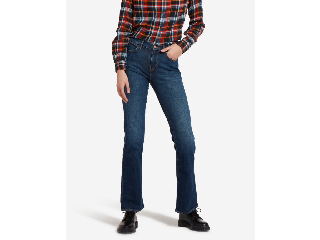 Dámské džíny WRANGLER W27URH211 HIGHT RISE BOOTCUT STRETCH Wonder Blue Velikost Pas/Délka: 30/32