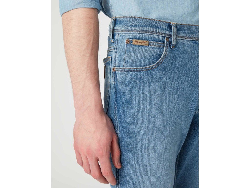 Pánské džíny WRANGLER W12SM511Q TEXAS SLIM Blue Honor - Obleknete se
