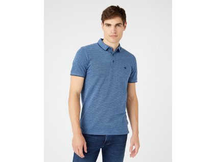 Pánská polokošile WRANGLER W7H7KEX9I REFINED POLO Medieval Blue