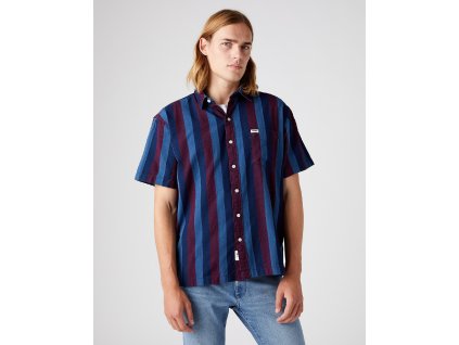 Pánská košile WRANGLER W5J9LPR06 SS RESORT SHIRT Flame Red