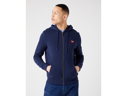 Pánská mikina WRANGLER W664HA114  ZIP THRU HOODIE Navy