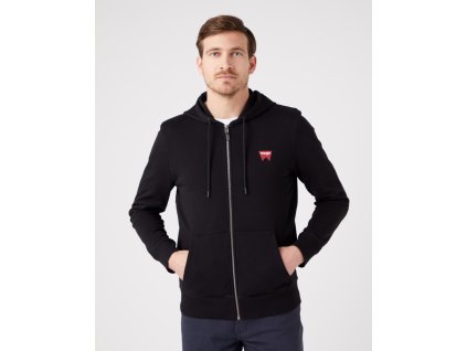 Pánská mikina WRANGLER W664HA100 ZIP THRU HOODIE Black