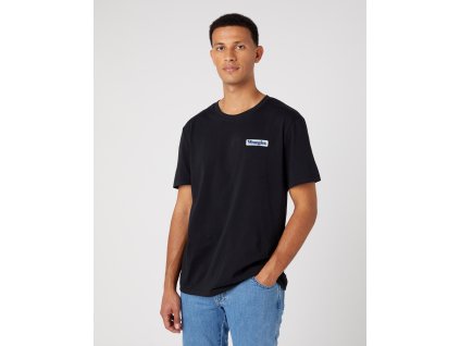 Pánské tričko WRANGLER W760EEXV6 LOGO TEE Faded Black