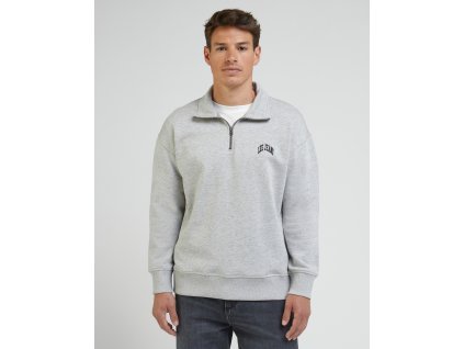 Pánská mikina LEE LL99RF03 112341670 HALF ZIP SWS Sharp Grey Mele