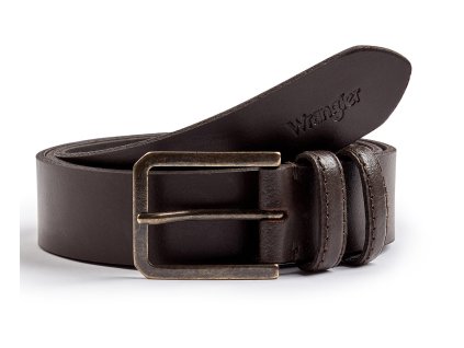 Kožený opasek WRANGLER W0N4USX85 112344043 SLIM BELT Brown