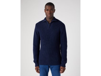 Pánský svetr WRANGLER W8D0PJ114 112343094 HALF ZIP KNIT Navy