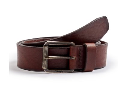 Kožený opasek WRANGLER W0N781X85 112344039 LEATHER BELT Brown